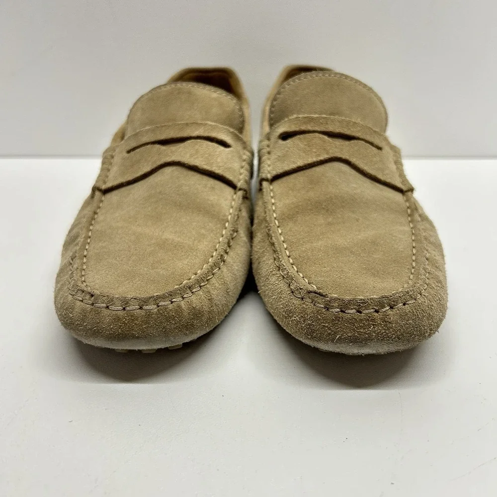 Jack‎ Erwin Parker Penny Driving Loafers Men's Size 8 Classic Shoes Beige Suede